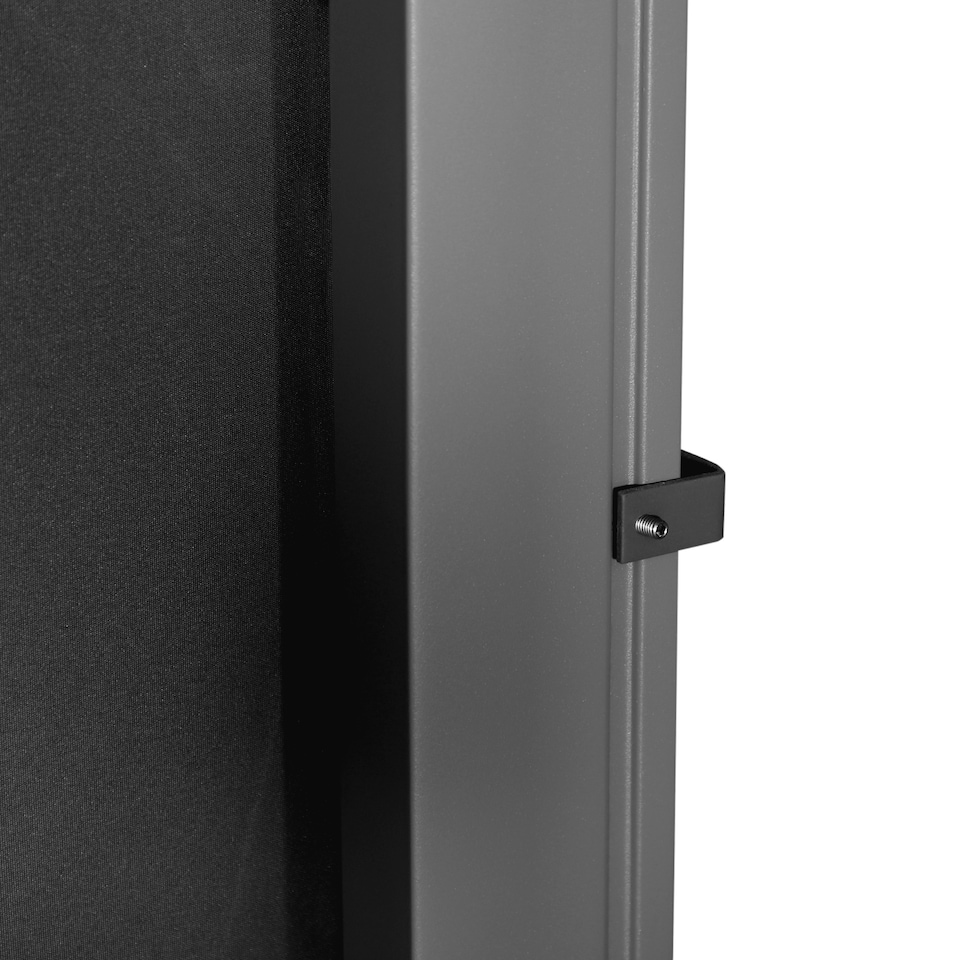 image 1 of Outsunny Retractable Sun Side Awning Screen Fence Patio Garden Wall Balcony Screening Panel Outdoor Blind Privacy Divider (3x1.8M, Black) | Black