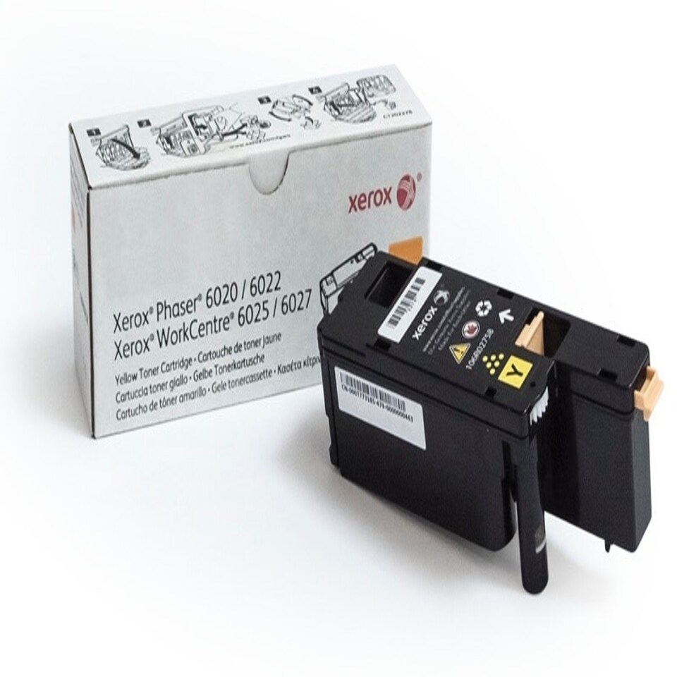 Xerox Yellow Standard Capacity Toner Cartridge 1k pages for WC6027 WC6025 6022 6020 - 106R02758 N/A