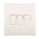 image 3 of Dencon Slimline 10A 2way Switch to BS3676 - White - 3 Gang