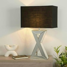 Athena Chrome Small Mirror Table Lamp Chrome