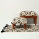 image 6 of Homescapes Reva Black Geometric Footstool - 40 x 40 x 25 cm