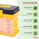 image 10 of Oypla 4 Drawer Storage Organiser Utility Tool Box Case Garage Shed Yellow