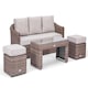 image 4 of Primrose Living Classic Rattan 5 Seater Sofa Set in Natural