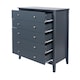 image 6 of Como 5 Drawer Chest of Drawers - Shaker Style Bedroom Storage Cabinet with Space Saving Design | Blue | Blue | 1