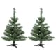 image 1 of Harbour Housewares Artificial Fir Christmas Trees - 60cm - Green - Pack of 2