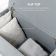 image 3 of HOMCOM Large Storage Box Toy Chest Cabinet Container Unit Organizer with Lid & Safety Hinges, Grey