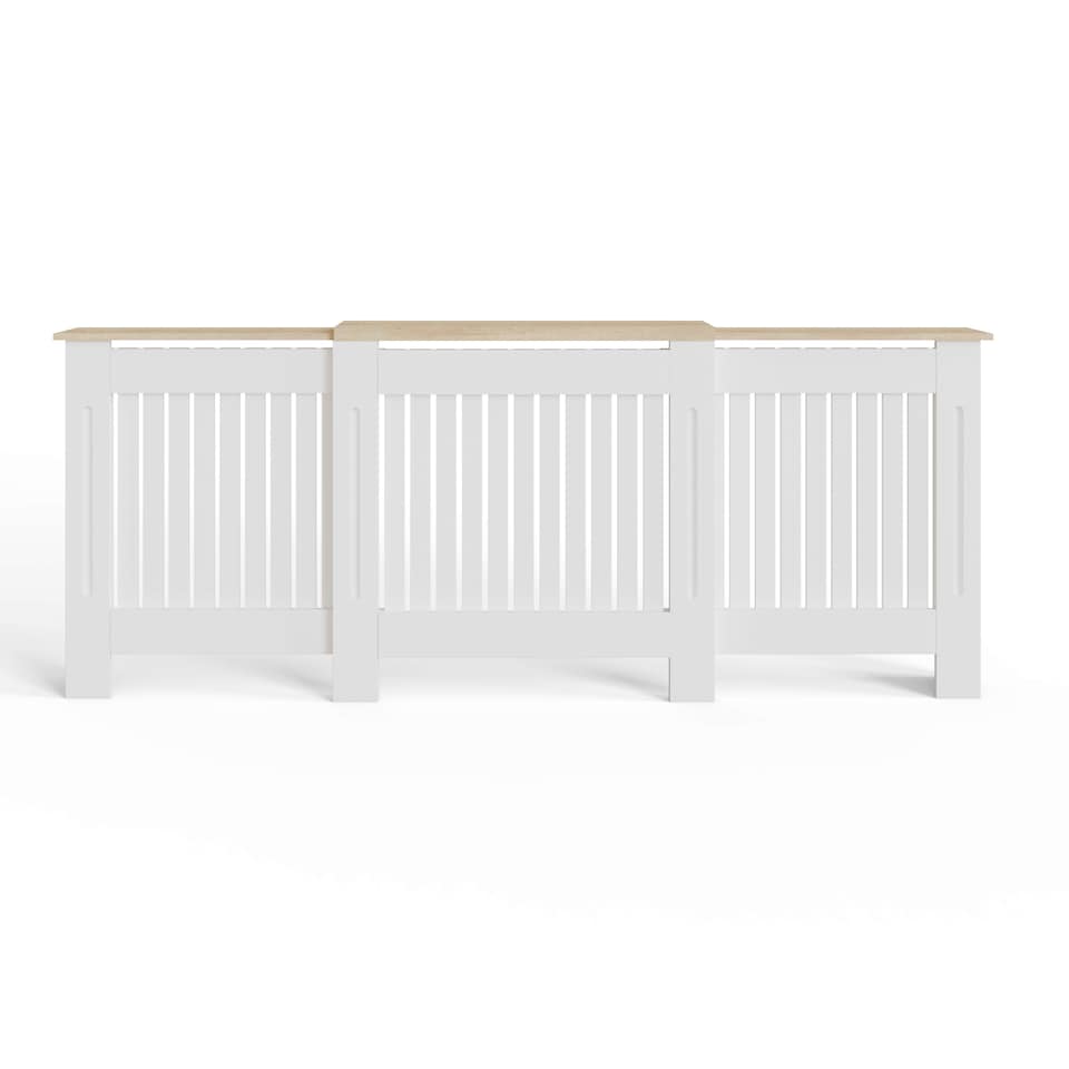 image 1 of Longslow Adjustable Radiator Cover | White | White