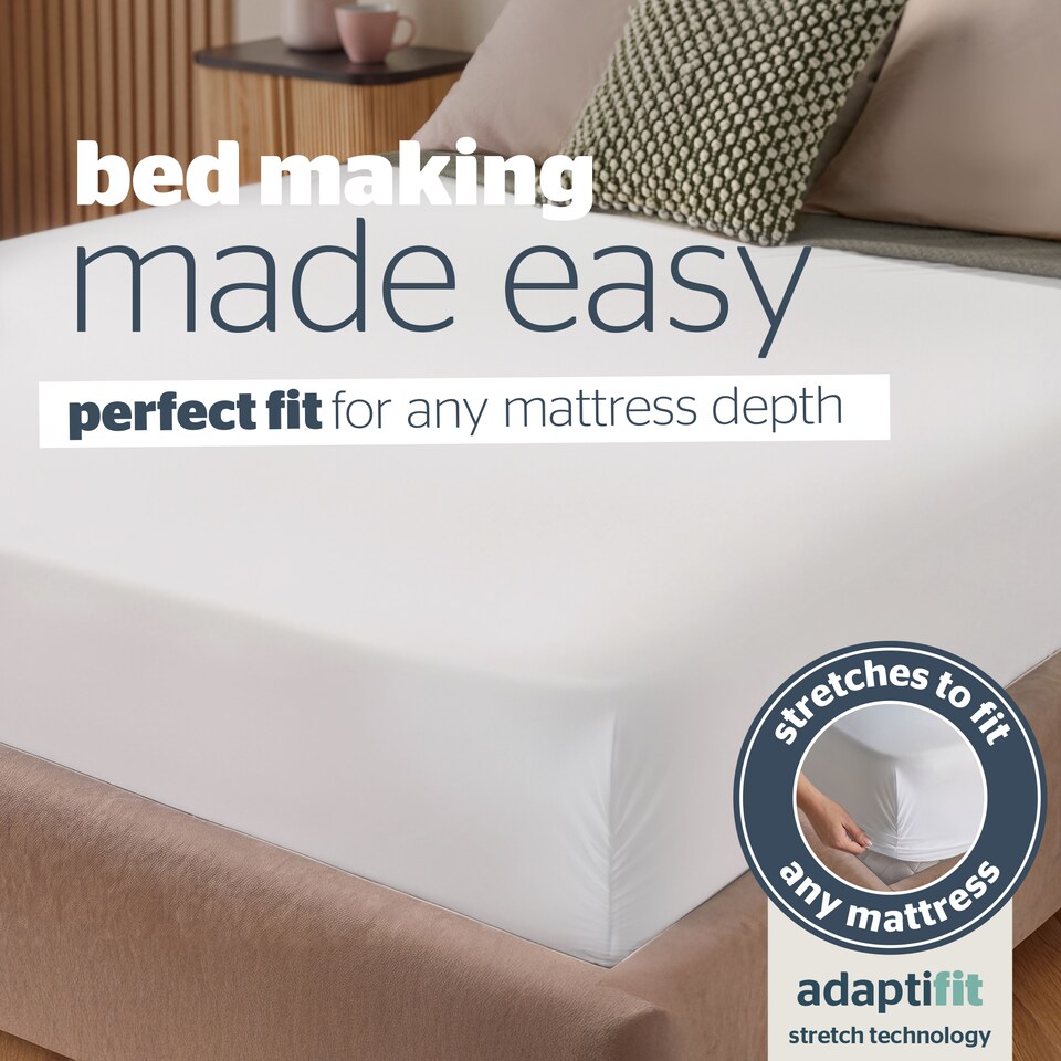 image 1 of Silentnight Supersoft Perfect Fit Fitted Sheet, White