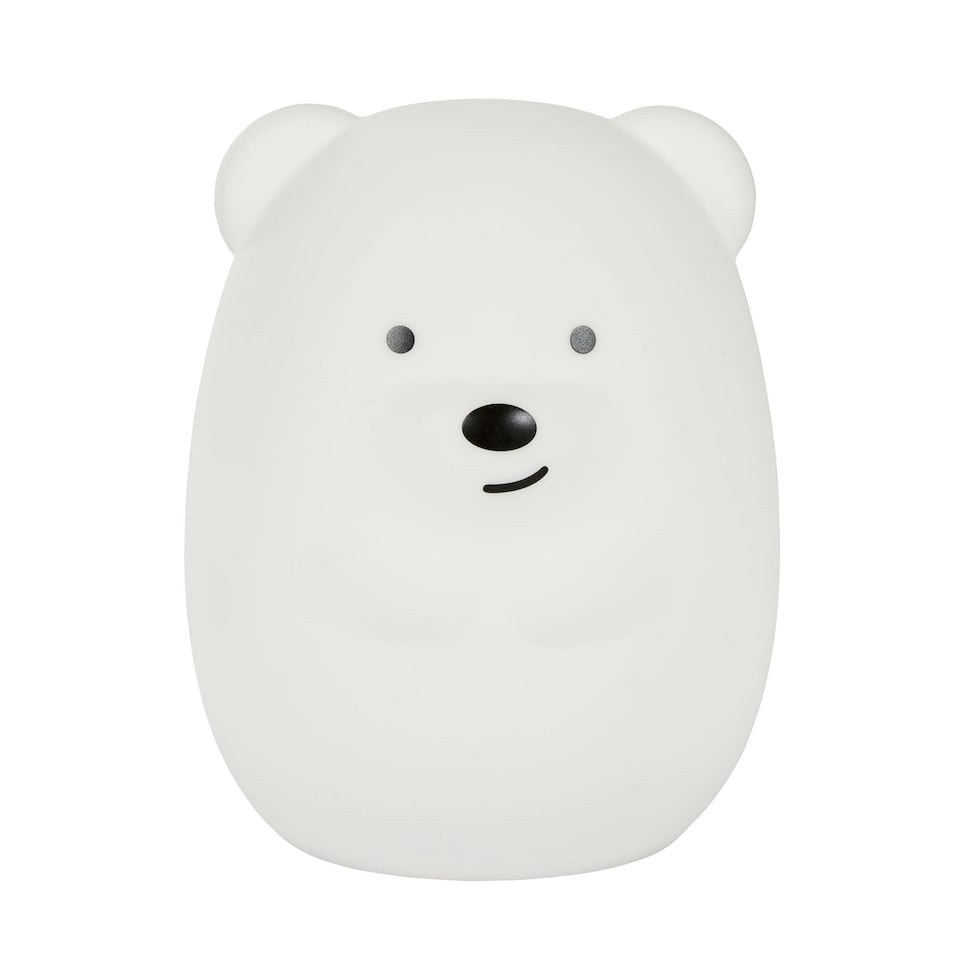 image 1 of BHS Glow Kid's LED Bear Table Lamp, White | White | White