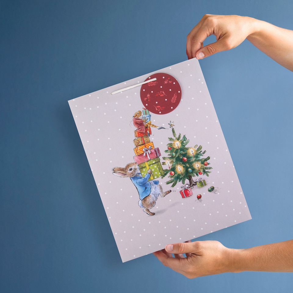 image 1 of Hallmark Pack Of 3 Large Christmas Gift Bags - Peter Rabbit Design