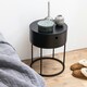 image 4 of Polo Round Bedside Table in Black
