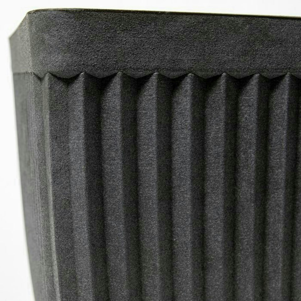 image 1 of Primrose Garden Outdoor Trough Patterned Resin Planter in Artisan Grey 73cm