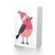 image 2 of Robin Bird With Winter Hat Pink Blue Modern Blank For Him Or Her Art Christmas Card