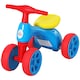 image 1 of HOMCOM Baby Balance Bike Toddler Safe Training 4 Wheels Storage Bin Muti-Color