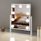 image 2 of Neo Hollywood Vanity Touch Mirror with 9 LED Bulbs Lights Makeup Lighted 360° Rotation 3 Colour Dimmable Lighting Modes