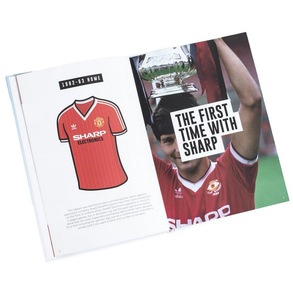 image 1 of Manchester United FC Classic Kit Book - White/Light Blue - One Size