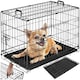 image 1 of Dog Crate Luna - foldable, robust steel mesh, double locked doors - 48x78x52.5cm