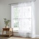 image 1 of Appletree Leaf Embroidery Voile Panel White