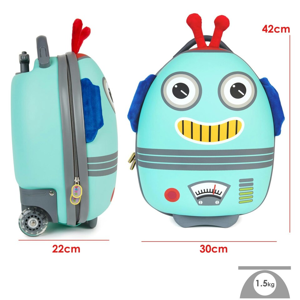 image 1 of boppi Tiny Trekker Luggage Case - ROBOT