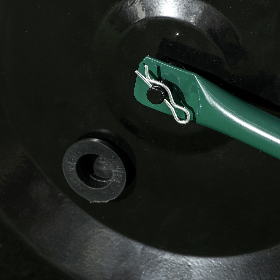 image 1 of 60L Steel Garden Roller Push Pull w Fillable Cylinder Water Rolling Drum