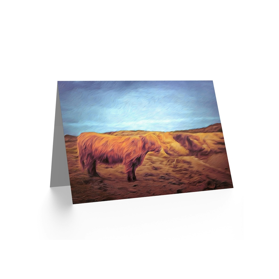 image 1 of Photo Landscape Highland Scotland Cow Scottish Card