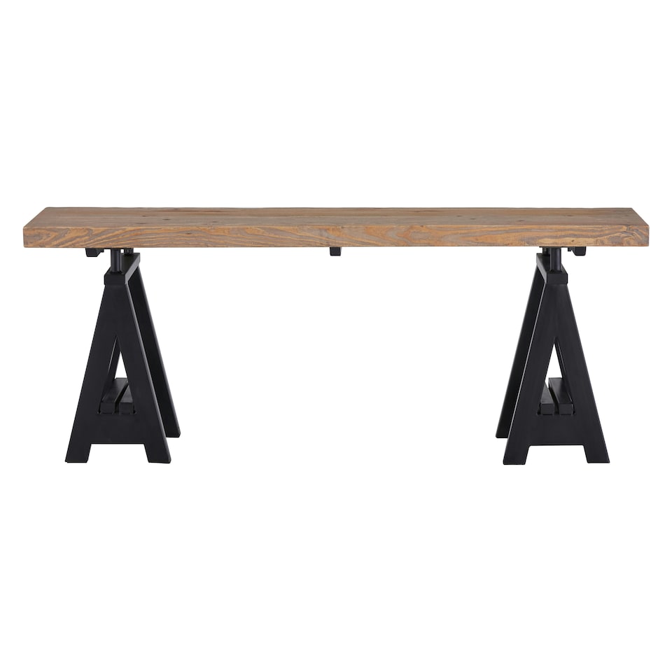 image 1 of Interiors By Premier Sturdy Unique Design Bench, Wooden Constructed Dining Bench For Dining Table, Versatile Design Modern Bench Cream