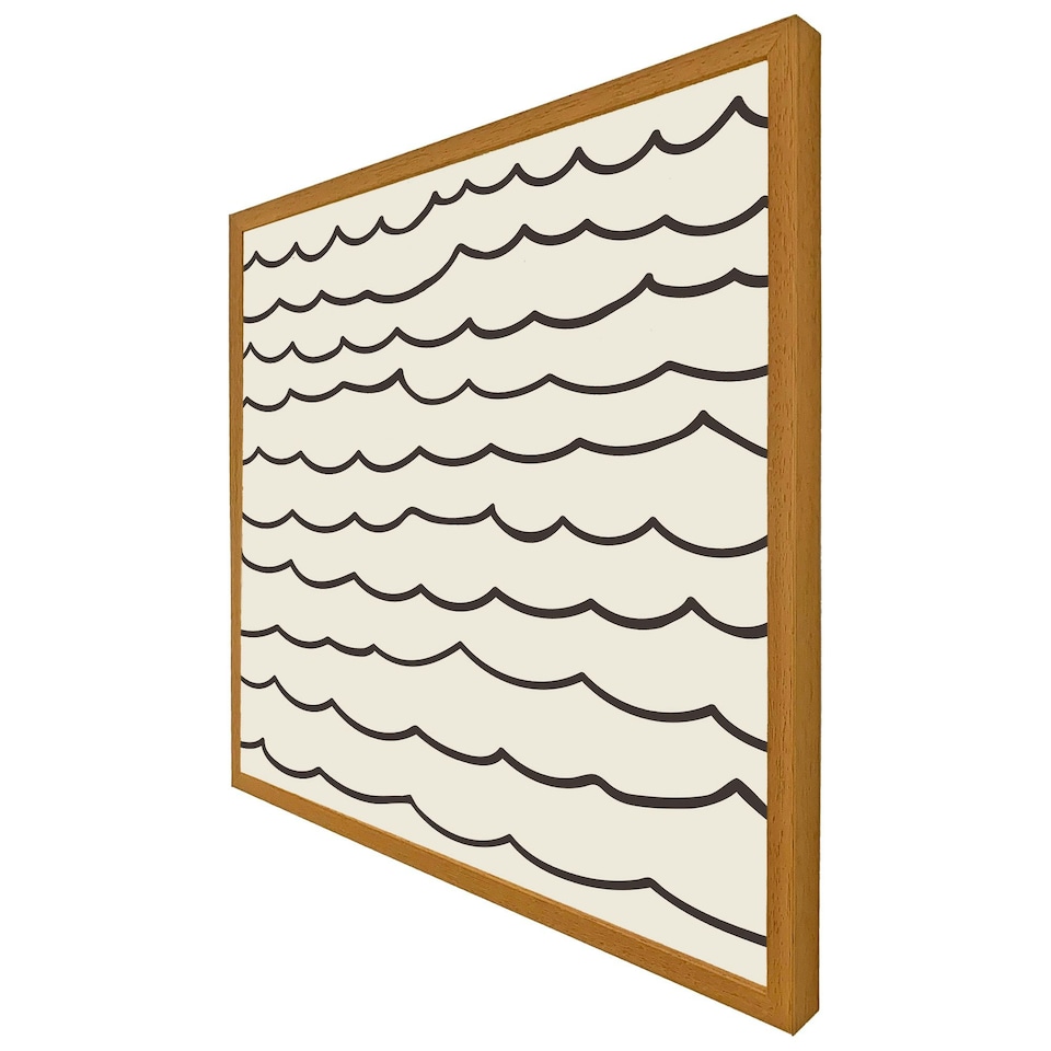 image 1 of Wave lines (Picutre Frame) Black | XL