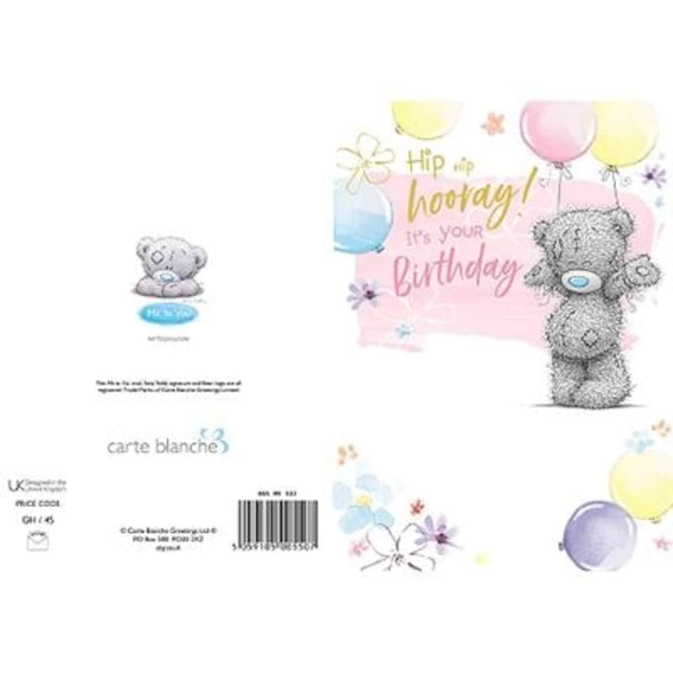 image 1 of Me To You Bear Hip Hip Hooray Birthday Card