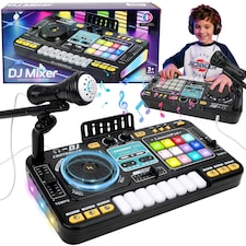 Kids DJ Music Mixer Table Set – Interactive Musical Toy with Microphone, Disco Lights & 100+ Sounds