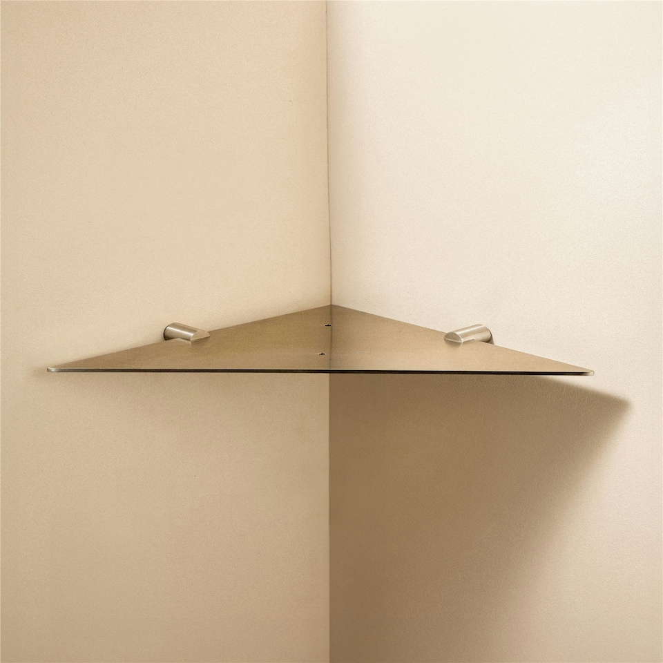image 1 of Cosmic Shower Corner Shelf with Screws and Durable Stainless Steel, Light Grey N/A