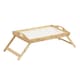 image 5 of Folding Wooden Bamboo Breakfast in Bed Lap Tray | Brown