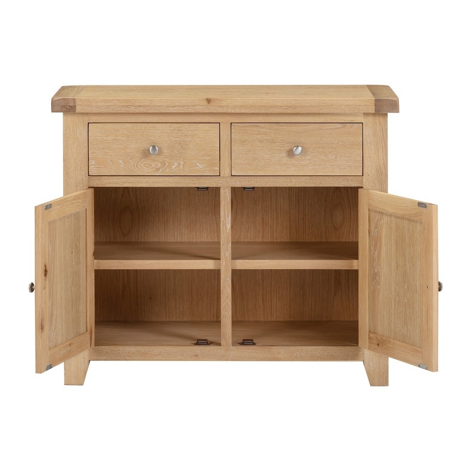 image 1 of Windsor 2 Door 2 Drawer Sideboard - L40 x W97 x H81.5 cm - Natural Oak