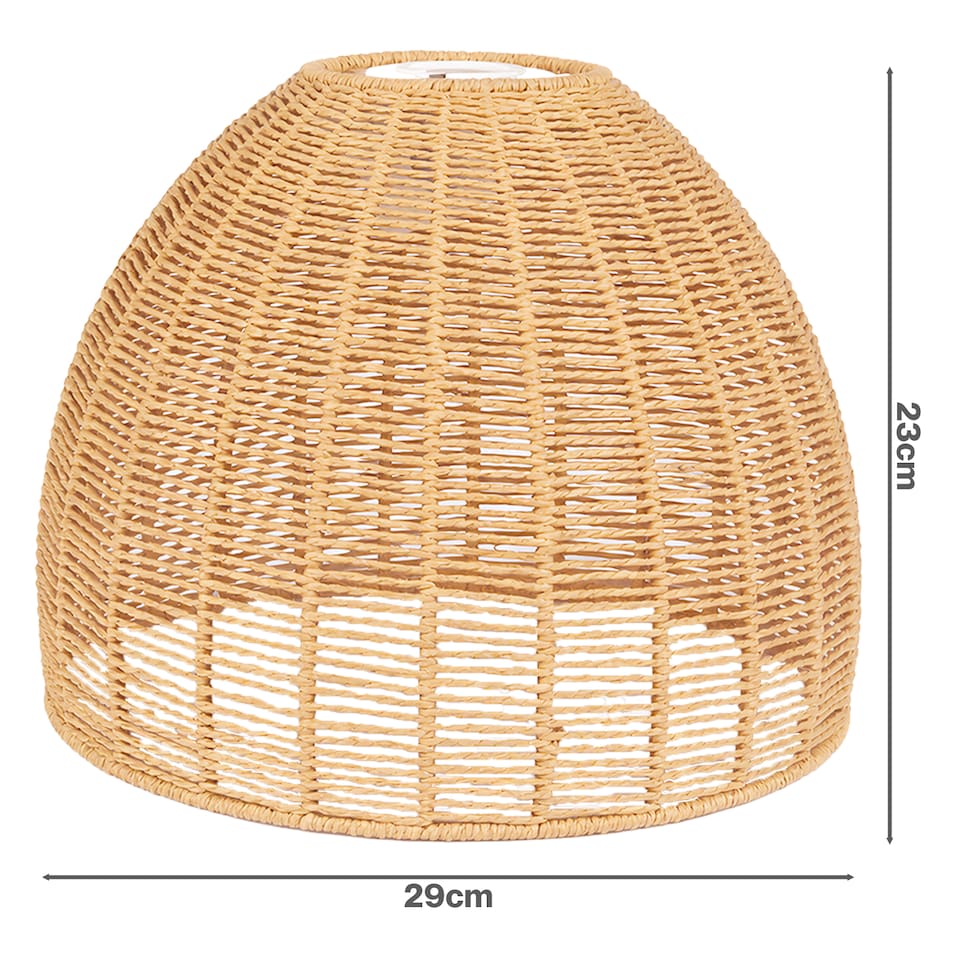 image 1 of Emitto Ceiling Light Shade Pendant Woven Lampshade Natural Lightshade Easy Fit