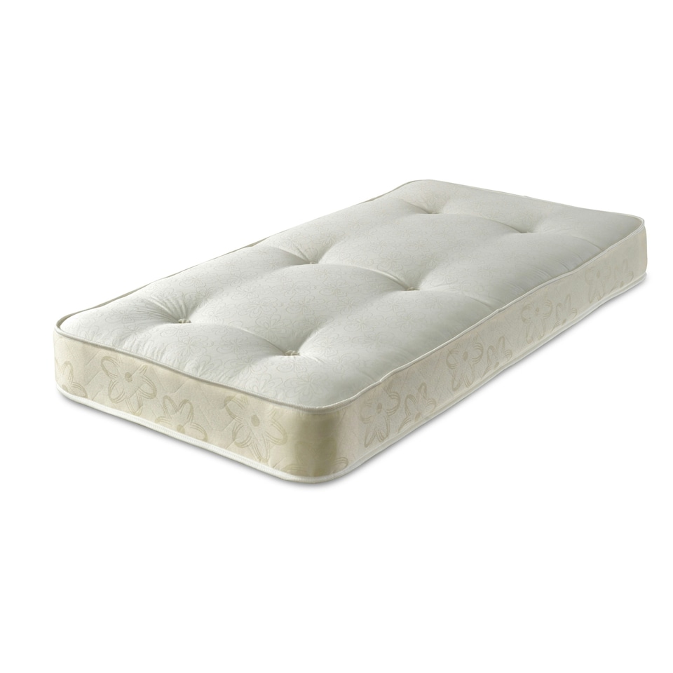 image 1 of Gold Damask Tufted Mattress - 17cm Deep, Dual-Sided Comfort | Yellow | Small Single