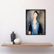 image 4 of Young Woman in Blue Portrait Modigliani Vintage Framed Wall Art Print 12X16"