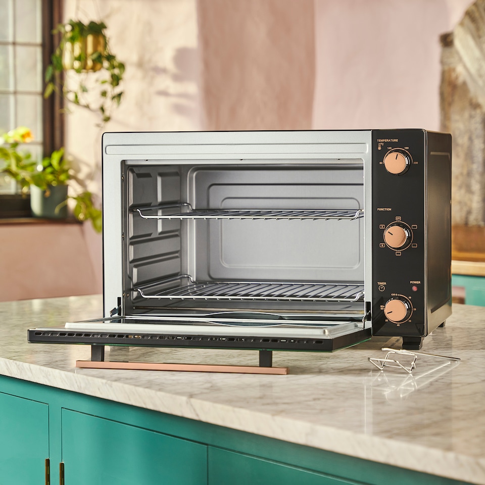 image 1 of Cooks Professional 60L Mini Oven - X-Large Electric Countertop Cooker with Adjustable Temperature & Timer