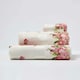 image 3 of Homescapes Floral Printed Cream Bath Towel Cotton