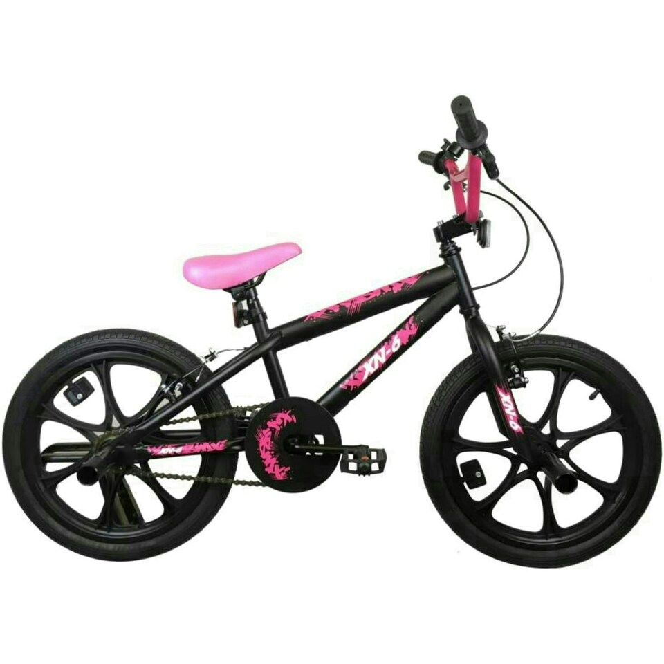 image 1 of XN-6-18 Kids Girls Freestyle BMX 18" MAG Wheel - Black/Pink