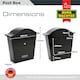 image 9 of Burg-Wachter Classic Wall Mounted Galvanised Steel Lockable Weatherproof Post Box - 36x37x13cm N/A | Anthracite