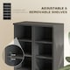image 5 of HOMCOM Set of 2 CD Storage Units DVD Shelf with Adjustable Shelves, Black | Black | Black | 21W x 22.5D x 88.5H cm