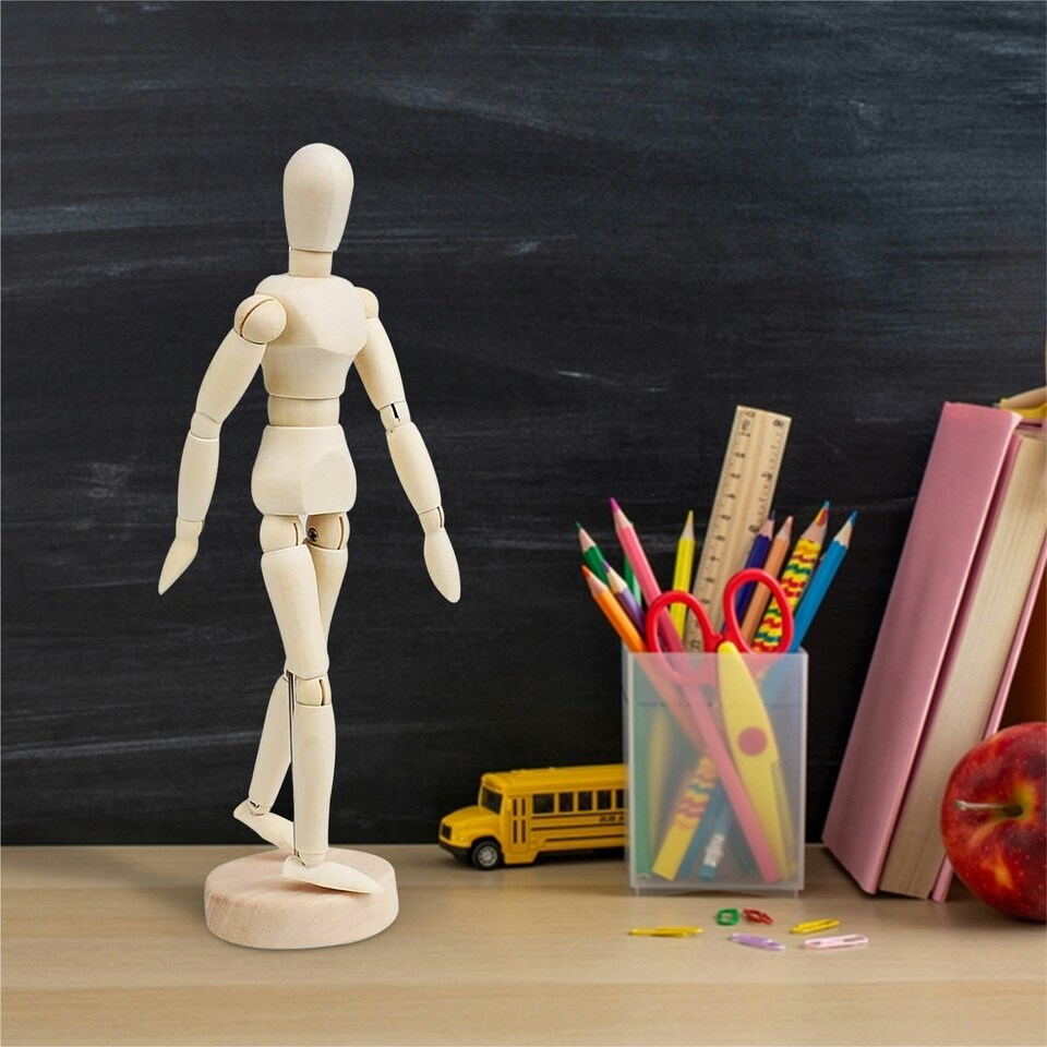 image 1 of Janrax Set of 3 - 5.5" Artists Figure - 14cm Male Manikin Wooden Art Mannequin