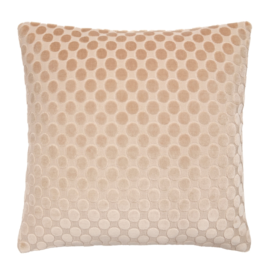 image 1 of Soiree Velvet Spot Filled Cushion Natural