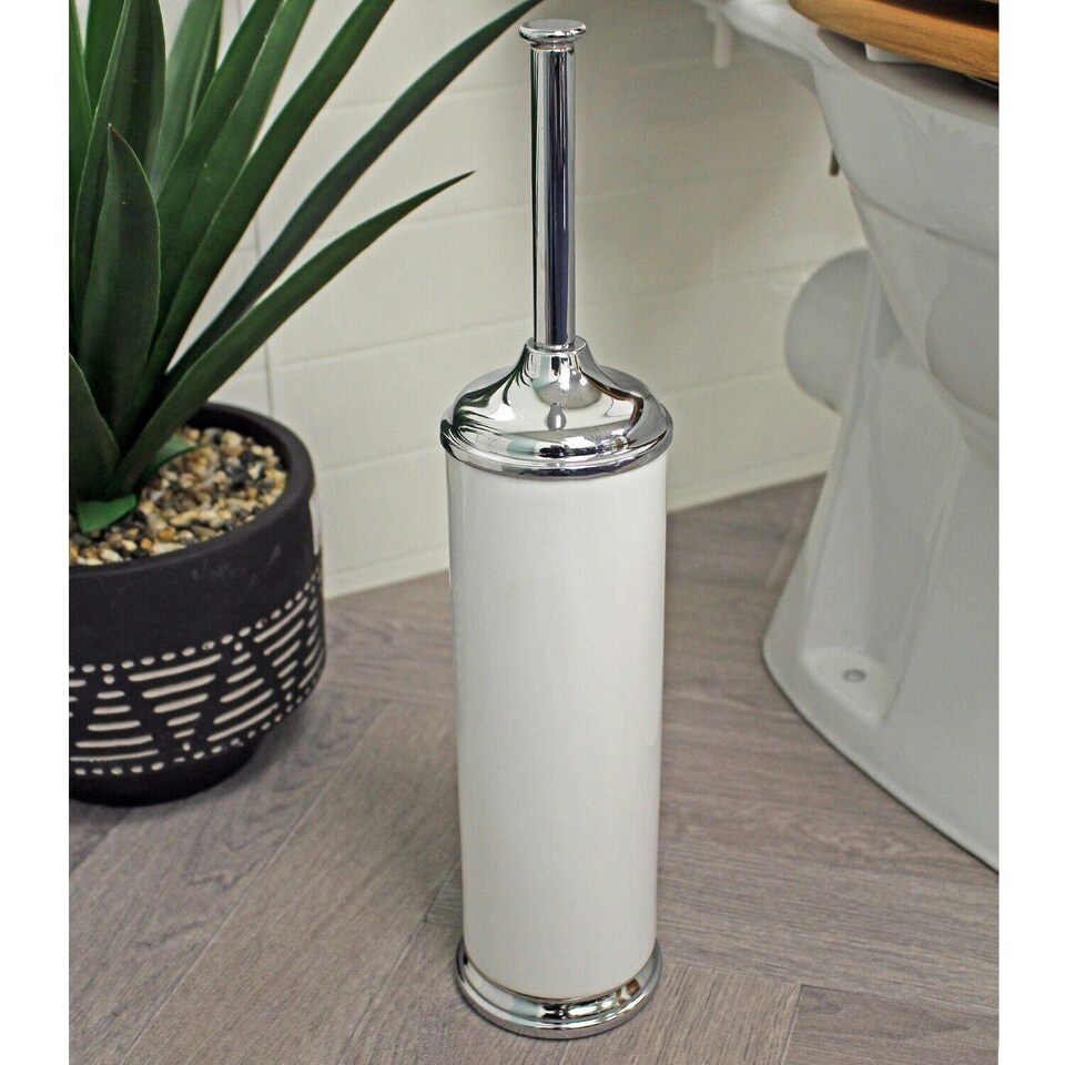 image 1 of Showerdrape Opera 2 Piece Bathroom Accessory Set Toilet Roll Holder & Toilet Brush