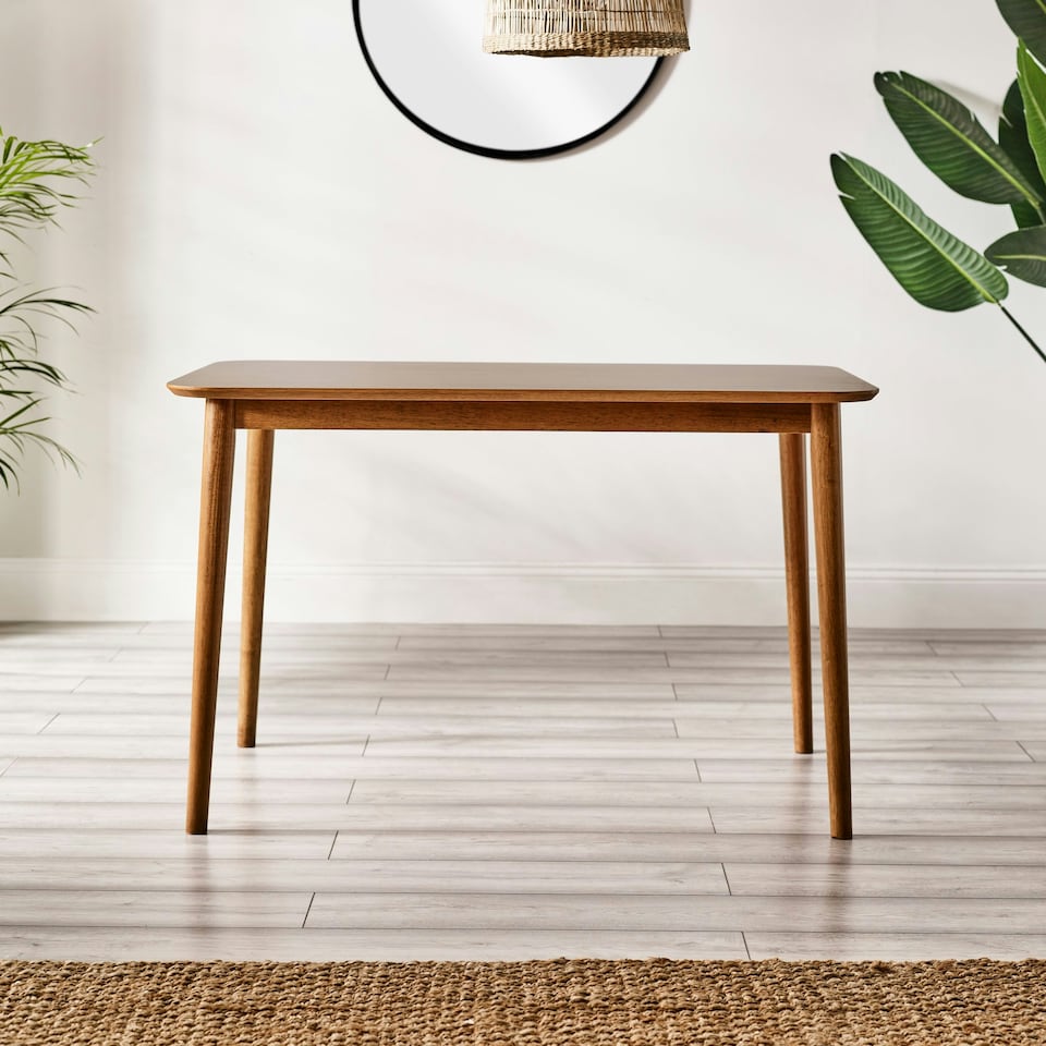 image 1 of Furniturebox Lynton Small Walnut Effect Solid Wood Dining Table