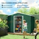 image 3 of Outsunny 8 x 6ft Garden Storage Shed with Double Sliding Door Outdoor Green