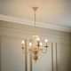 image 1 of ValueLights Traditional 5 Way White Flemish Style Ceiling Light Chandelier Fitting | Chrome