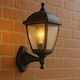 image 6 of CGC MYRA Large Black Outdoor Wall Lantern Light with Clear Diffuser IP44 Polycarbonate Coastal