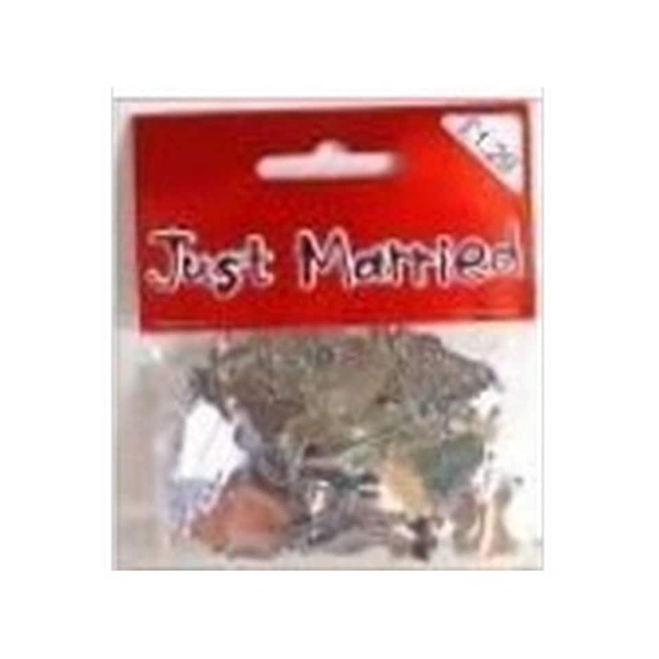 Cut Out Just Married Confetti - Silver - One Size