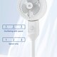 image 3 of HOMCOM 9 Inch Air Circulator Fan 70 Degree Oscillation Carry Handle White