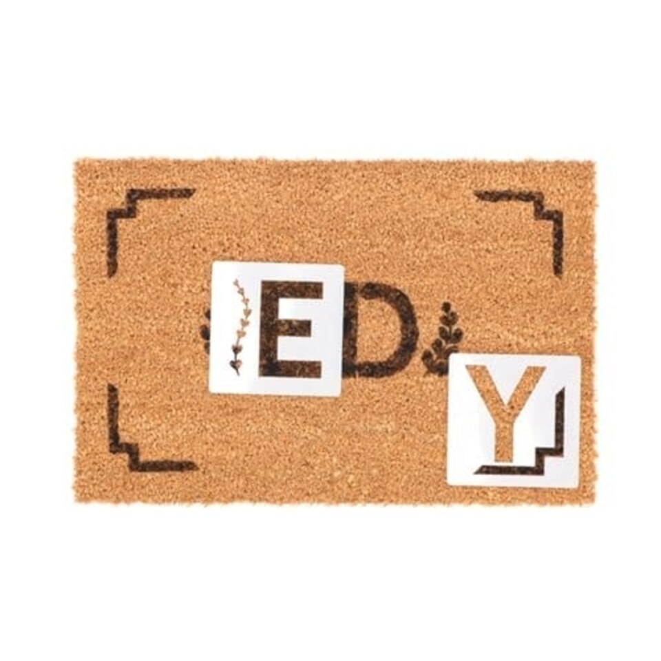 image 1 of Doormat Letters Stencil Pyo Set